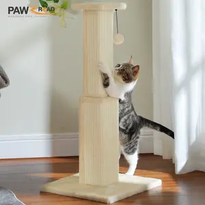 Road 31 inch Natural Sisal Cat Scratching Post for Indoor Cat Scratcher with Plush Large Base Road 31 inch Natural Sisal Cat Scratching Post for Indoor Cat Scratcher with Plush Large Base