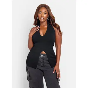 Azure Halter Top - Black