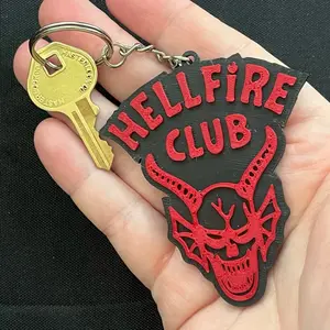 STRANGER THINGS HELLFIRE CLUB KEYCHAIN