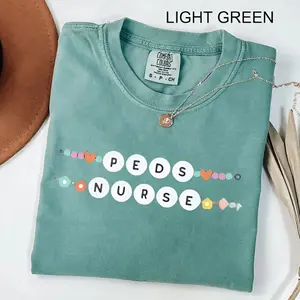 Comfort colors Pediatric Nurse T-Shirt, Friendship Bracelet Peds Nurse Shirts, Picu Nurse tShirt, Pediatrics Shirts, Pediatric Nurse Team Shirt