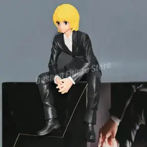 13cm Anime Hunter×Hunter Kurapika Action Figure Noodle Stopper Car Ornaments Chrollo Illumi Figurine Toys PVC Collection Model