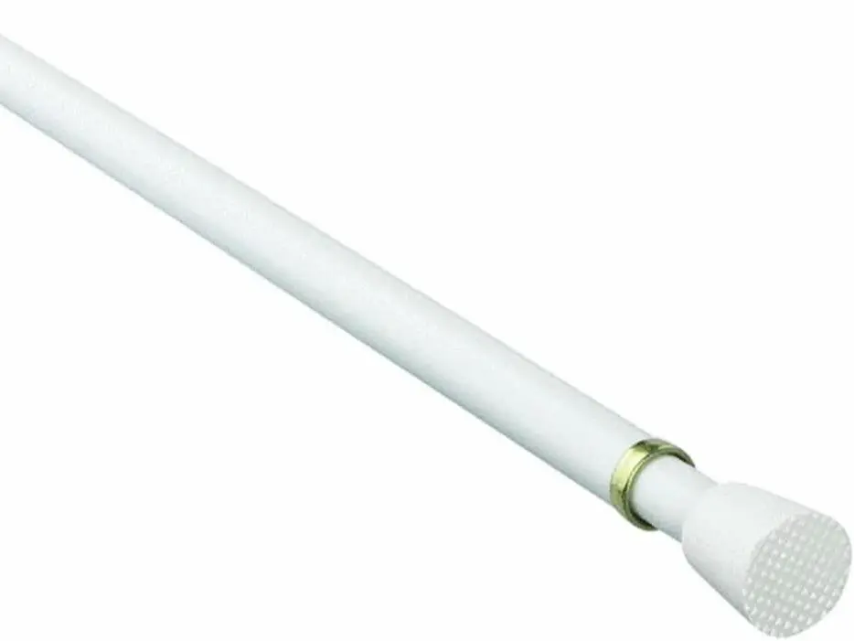 Adjustable Tension Rod, 7/16-Inch Diameter, White- 3 sizes