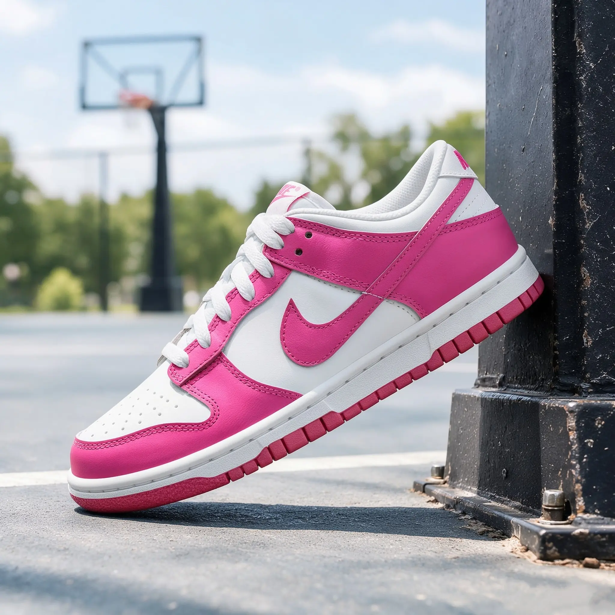 Nike Dunk Low Laser Fuchsia (GS) FB9109-102 New Sneakers