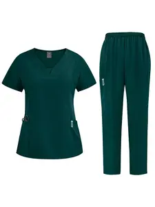 Surgical Uniforms Woman Scrub Set Medical Nurse Beauty Salon Workwear Clinical Scrubs Top Pants Spa Doctor Nursing Clinical Suit