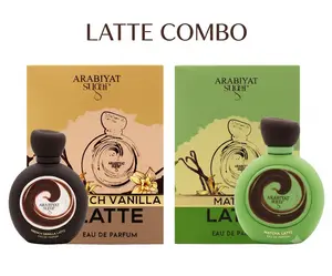 Arabiyat Sugar Latte Combo French Vanilla & Matcha Latte 3.4fl.oz EDP For Women and Men