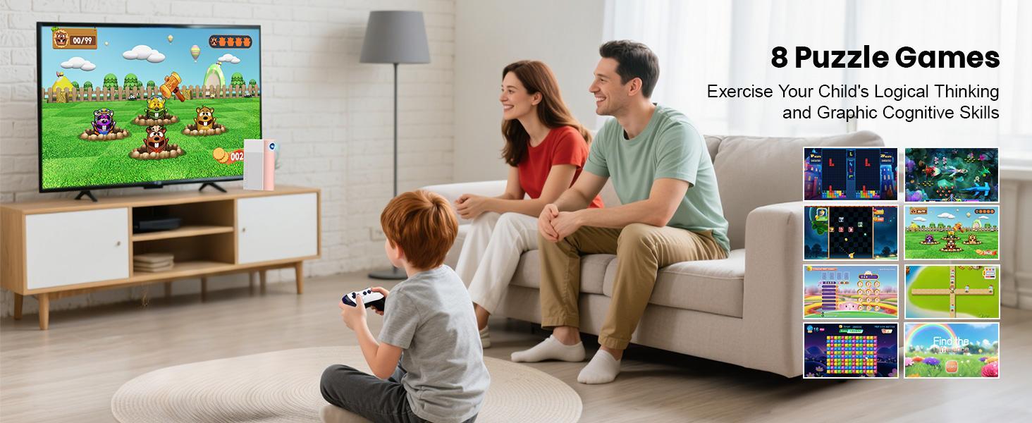 AR Motion Gaming Console: 28 Interactive Games Motion Sensor 2-Player Wireless Controllers & TV Hookup – Ultimate Family Entertainment System for Kids & Adults