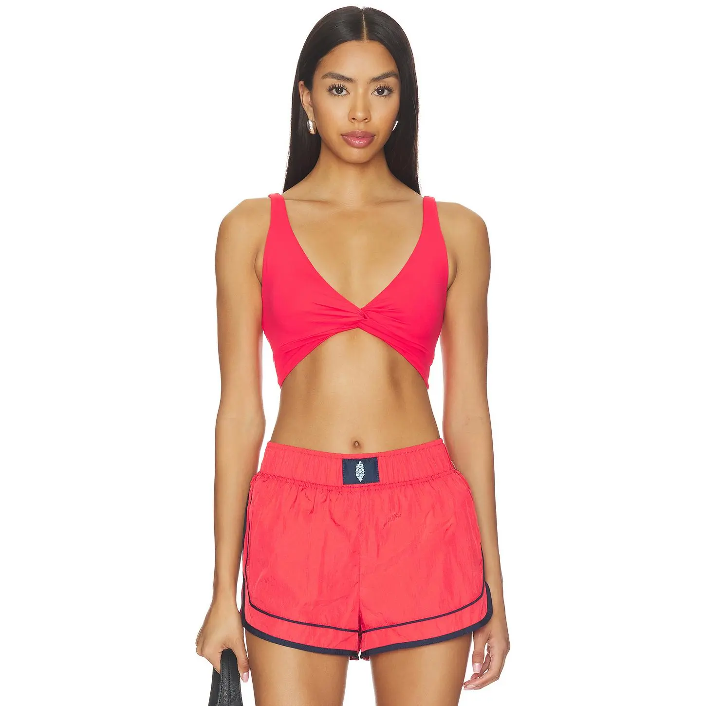 Free People x FP Movement Never Better Twist Crop Bra in Grapefruit