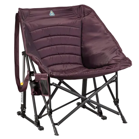 GCI Outdoor Puff Rocker Insulated Sling Style Seat Quilted Fabric for Enhanced Heat Retention Portable Camping Chair