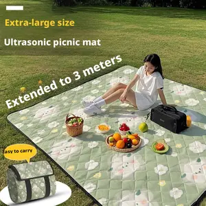 Giant 3M Picnic Mat (10x10ft) - Extra Thick & Waterproof Padded Blanket for 8+ People - Heavy Duty Portable Outdoor Mat for Camping, Beach, Festivals & Backyard Picnic