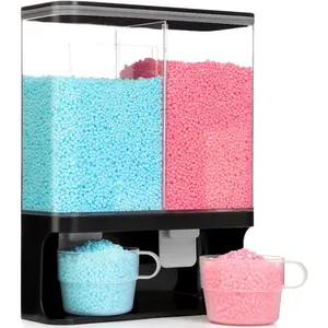 Laundry Detergent Dispenser, Wall-Mounted Scent Booster Beads Dispenser for Laundry Organizer, Laundry Beads Container, Rice Dispenser, Black