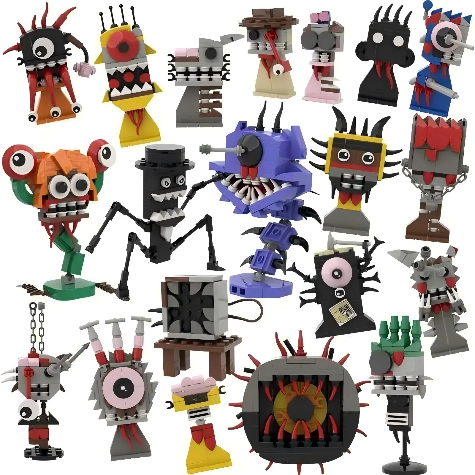 Sprunki Building Block Characters Set - 20 Pcs Cartoon Animals - TikTok ...