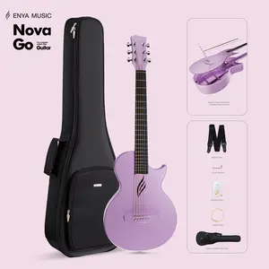 【Enya Nova Go Travel Guitar】Carbon Fiber Guitar 1/2 Size Acoustic Lightweight Waterproof One-Piece Body for Beginners & Adults Outdoor Adventures Camping Beach acoustic guitar #Summervibes