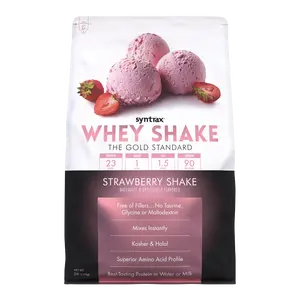 Syntrax Nutrition Whey Shake, Cold Filtered & Undenatured Whey Protein Blend, Strawberry Shake, 5 lbs.