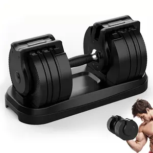 1PC-Adjustable Weight Dumbbells, Unisex, Ideal for Home Workouts, Quick-Adjust Barbell, 25lbs, 50lbs