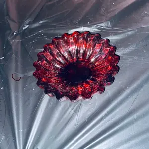 Jewelry Dish - Elegant Red Glass Design for Organizing and Displaying Jewelry