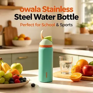 Owala 32oz Heavy-Duty Durable Owala Insulated Stainless Steel Water Bottle, Leak Proof Flip Top Sip Lid, Shatter Resistant Reusable Travel Flask for Kids School, Sports Gym & Daily Outdoor Use