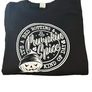 Women's Pumpkin Spice Kind of Day Long Sleeve Pull Over Sweater with Fun Graphic Design Tops Womenswear