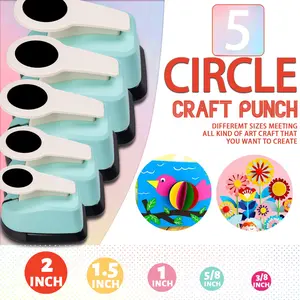 Circle Paper Hole Puncher Cutter Tool, Circle Shapes 4 inch 10.16cm to 12.5 inch 31.75cm 3 inch 76mm 2 inch 5cm 1 inch 25mm for Paper Crafts, Art Craft, cardboard, Cardmaking, Hole Puncher, Art Supplies
