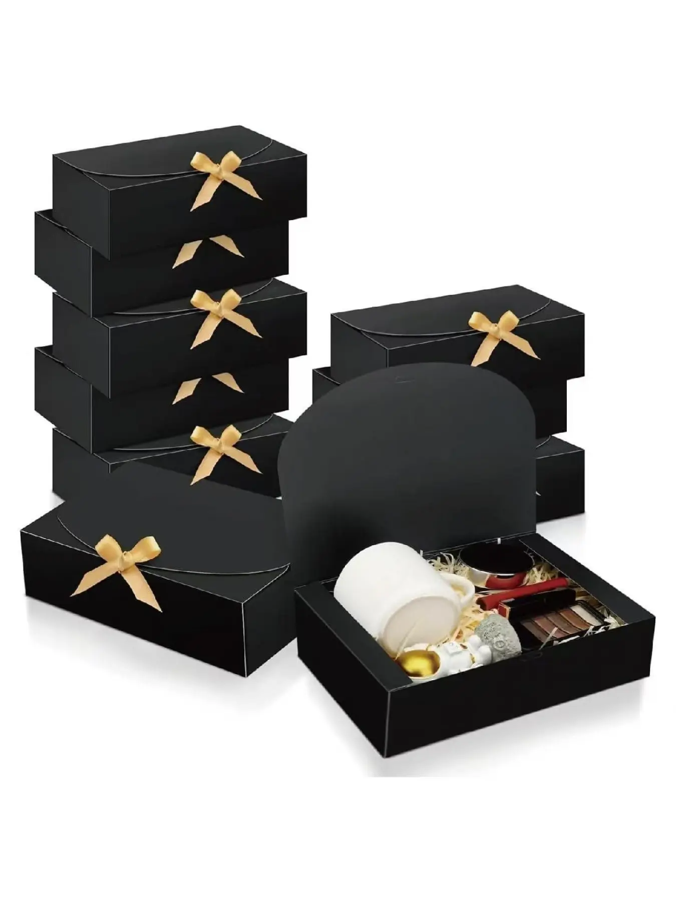 20pcsElegant Foldable Gift Boxes, Premium Cardboard Party Favor Boxes with Ribbon, Perfect for Bridesmaid Proposal, Christmas Gifts, Baby Shower, Wedding Favors, Bridal Shower Decorations，needoh，nutrition geeks