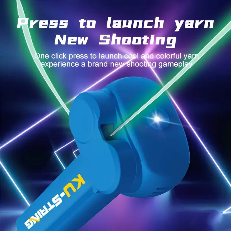 Rechargeable LED Cat Rope Launcher Toy - Glow-in-the-Dark Sensory Interactive Teaser, Indoor/Outdoor Popping & Jumping Toy for Pets, Ideal Gift for Halloween, Christmas