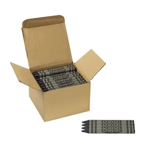 Lucky Art Crayonology 80 Count Single Color Crayons – Black Bulk Pack for Classrooms, Teachers & Party Favors | Non-Toxic ASTM Certified