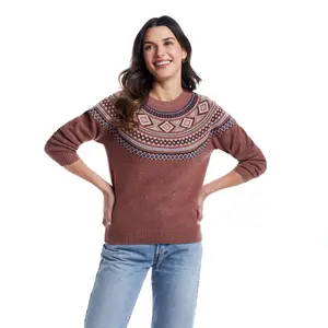Women's Fair Isle Sweater in Copper