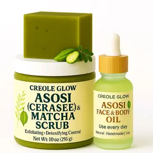Creole Glow Asosi Glow Bundle – Herbal Asosi Oil, Detox Scrub & Asosi & Moringa Soap