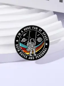 I'm A Huge Fan Of Space Both Outer And Personal Brooch Enamel Pins Introvert Sci-Fi Astronaut Brooches Decorative Backpack Clothes Lapel Badge Jewelry Gift for Space Science Lovers Accessory