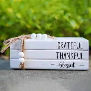 Rustic Wooden Bookshelf Decor, 1 Count Letter Pattern Book Stack, Coffee Table Book Decor, Wooden Bookshelf, Mantle Decor, Home Decor, Room Decor, Ornaments