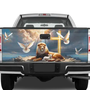 (Style 2) Jesus Christian Tailgate Wrap – Faith-Inspired Truck Rear Graphic, Christian Tailgate Wrap, Faith Tailgate Wrap, Jesus Graphic Tailgate Wrap, Christian Art Tailgate Wrap, Jesus Theme Truck Wrap, Christian Theme Truck Wrap