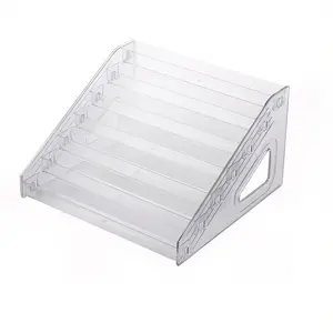 1PC 7-Layer Transparent Clear Nail Polish Display Rack, Acrylic Multi-Tier Lipstick Eyeshadow Organizer, Home Cosmetics Indoor Storage Box