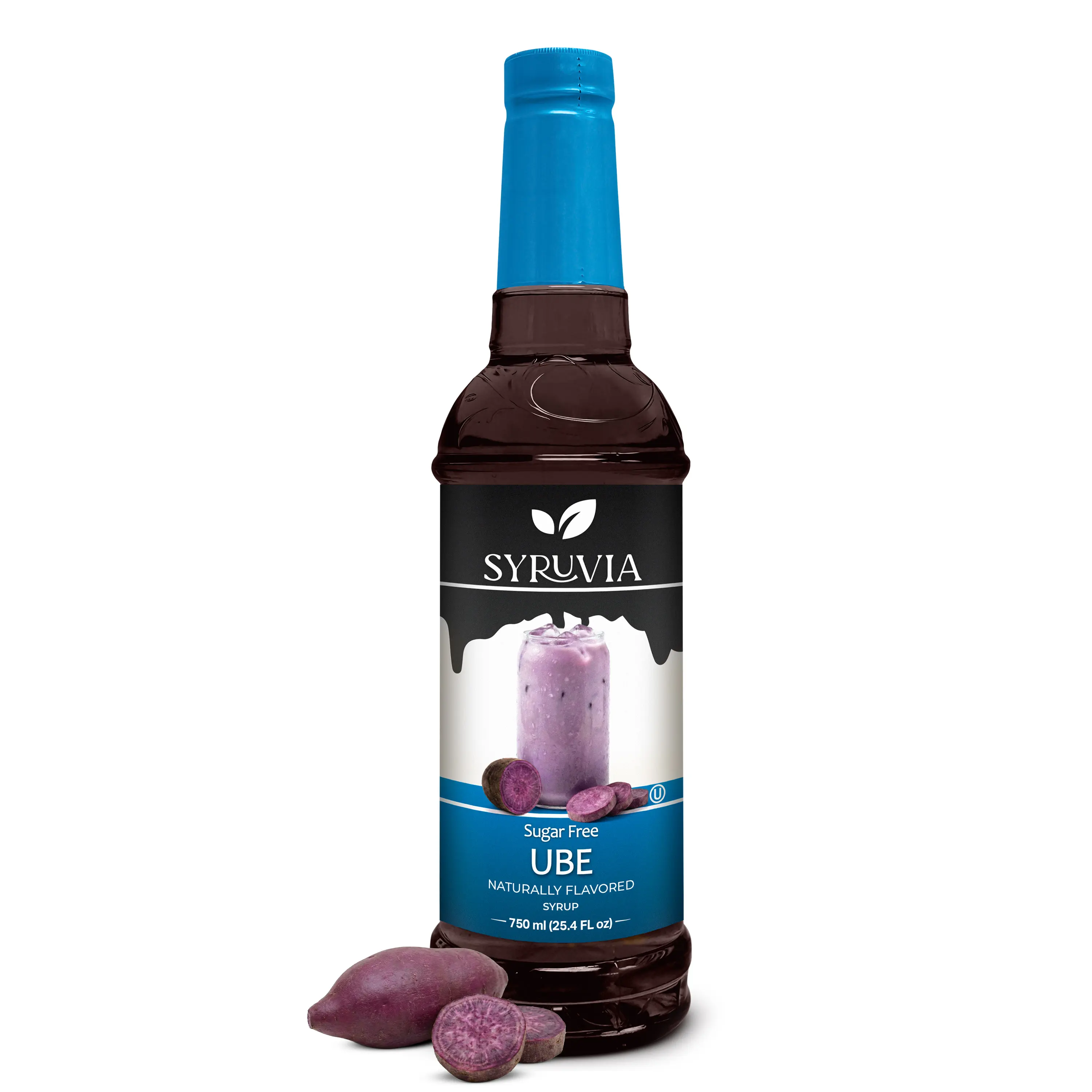 Syruvia Sugar Free Ube Flavored Syrup for Drinks, Cocktails, Lemonades, Iced Teas and Desserts – 25.4 fl oz