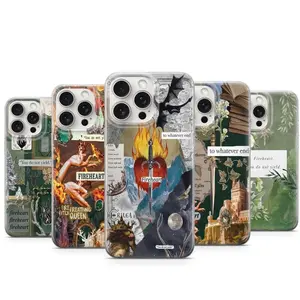 Fireheart Phone Case, Bookish Fantasy Cover Compatible with iPhone X, 11, 12, 13, 14, 15, 16, 17 & Samsung