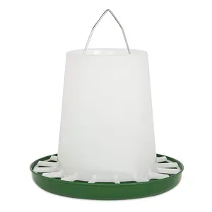 Free Range Hanging Poultry Feeder | Twist Lock Base | 10 Pound,White