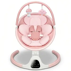 Baby Swing for Infants, Infant Swing with 5 Swing Speed, Built-in Lullabies, 5-Point Harness, Electric Infant Swing with Bluetooth for Indoor & Outdoor Use