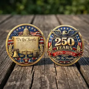 America 250th Collectible Coin, USA 250th Anniversary Commemorative Coin, 1776-2026 We The People Coin, Patriotic Gift
