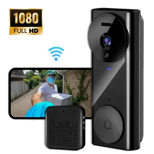2.4G WiFi Smart Wireless Video Doorbell Camera, USB Rechargeable Outdoor Home Security Camera with IR Night Vision, 2-Way Talk AI Human Detection Doorbell Home Security System