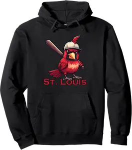 Louis the Cardinal Retro Baseball Vintage Sports Fan Pullover Hoodie - Rubencordov Shop 34B0DFLNLDXK