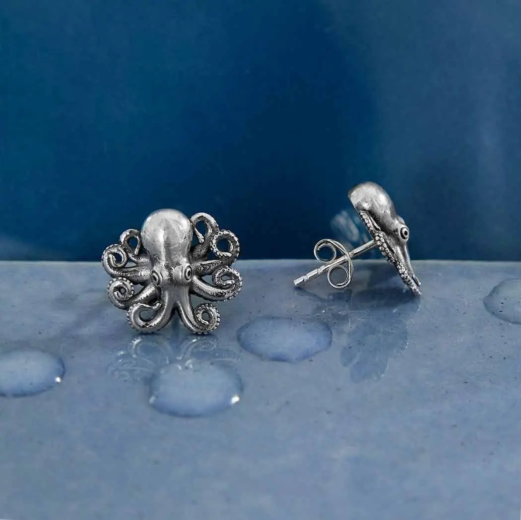 Baby Octopus Stud Earrings