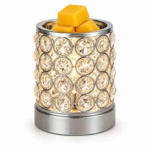 Electric Crystal Wax Melt Warmer - Bulb Heating, Elegant Crystal Design, Quickly Melts Wax Blocks, Releases Long-Lasting Fragrance, Perfect Candle Wax Burner and Wax Warmer for Home Decor
