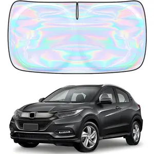 Windshield Sun Shade for Honda HR-V 2016-2021 2022-4 Layers Sunshade Compatible with Honda HR-V Foldable Front Window Sunshade Sun Visor Protector Block UV Rays Keep Your Car Cooler Car Accessories