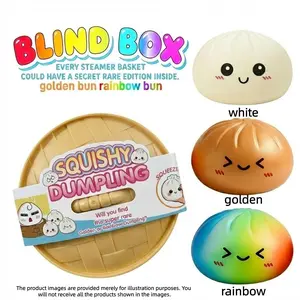 Expressive Big Dumpling Squishy - Mysecret Bun Fidget Toy, Soft TPR Material, Stress Relief, Unboxing Surprise,Random Style per Pack.Valentine's Day and Easter gifts, suitable for children to exchange gifts