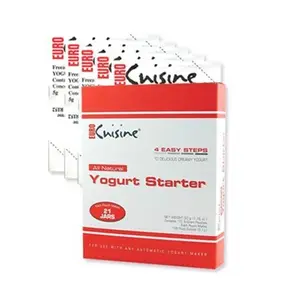 212 MAIN Euro Cuisine RI1020 Yogurt Culture Pack, Ideal for Milk, Skim Milk & Dairy Products, Makes Healthy Creamy Yogurt