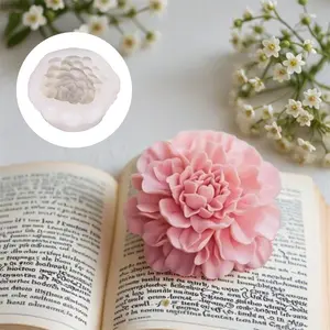 Realistic Hydrangea Silicone Mold, Flat Bottom Design, Beautiful Floral Pattern, Easy Release Durable Mold, Home Decor Candle Soap Resin Art Wax Melts