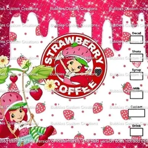 Strawberry Shortcake & Friends 20oz. Skinny Tumbler Cup, Stainless Steel with Metal Straw, Lid, and Straw Cleaner Water Bottles