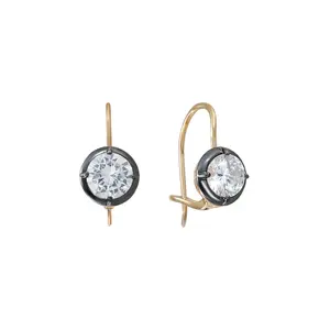 Black Rhodium Diamond Drop Earrings