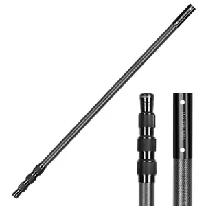 15FT Telescoping Carbon Fiber Pool Pole – Pool Cleaning,Skimmer Net & Maintenance Tool,Professional Ultralight Pool Poles,Lightweight Swimming Pool Pole,Heavy Duty Adjustable Pole for Pool Vacuums,Swimming Pools,Backyard & Commercial Use