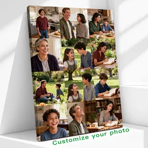 Custom Photo Canvas Painting Frame - Premium Personalized Gift | Transform Your Memories into Elegant, Sturdy Wall Decor | Ideal for Home Decor, Wedding/Graduation Gifts for Those You Care About | Crisp Details, Easy Install - Popular Keepsake Gift!