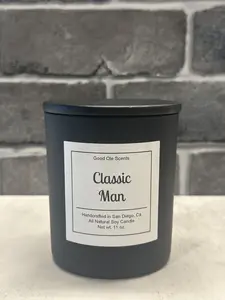 Good Ole Scents Classic Man Handcrafted Soy Wax Candle 11 oz Eco Friendly Aromatic Scented
