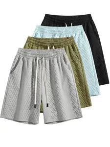 Men's Solid Pocket Waist Shorts, Lightweight BreathableShorts, Casual Breathable Comfortable Shorts for RunningGym Workout, Men's Bottoms for All Seasons